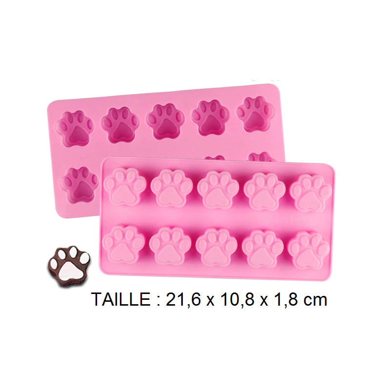 Moule à gâteau - empreinte en forme de pattes de chien