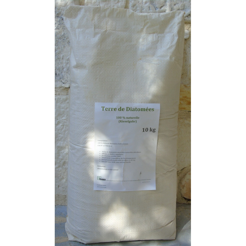 Sac 10kg - Terre de diatomées - Utilisable en Agriculture Biologique (RCE 834/2007)