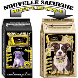 Menu BULLY Puppy - by MAX FAMILY - CROQUETTE SANS CEREALE POUR CHIOT